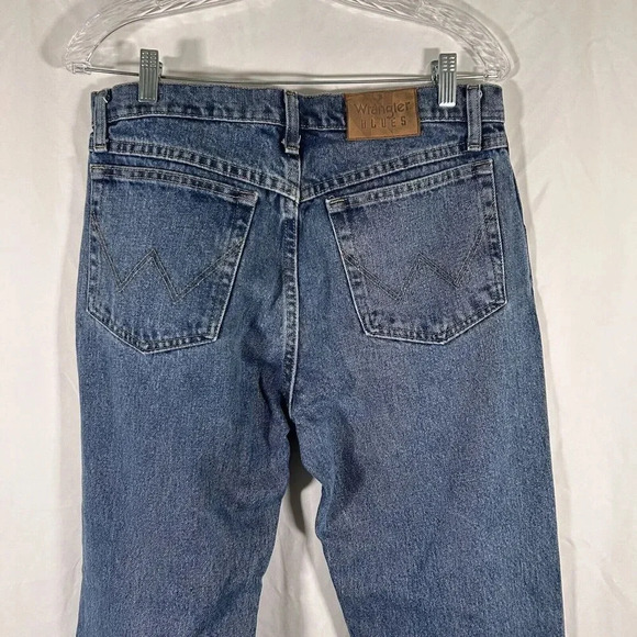 Wrangler Blues Jeans Men's 32 x 30 Medium Wash 5 Pockets 100% Cotton Work - Picture 7 of 9